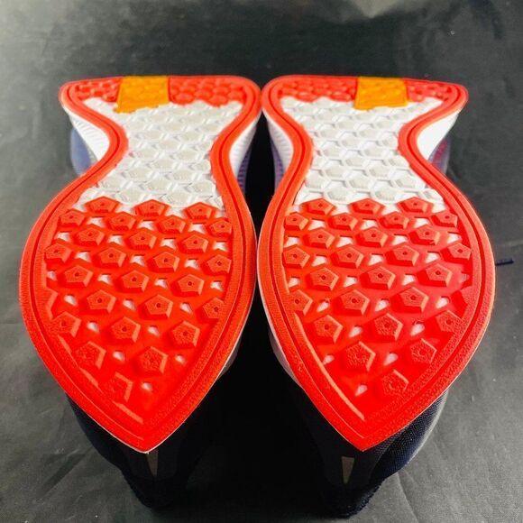 New Nike Pegasus 35 Turbo Racing Stripe Indigo Navy Marigold Orange Womens 8 MED - Picture 6 of 13